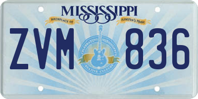 MS license plate ZVM836