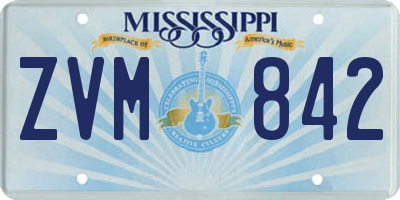 MS license plate ZVM842