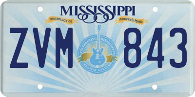 MS license plate ZVM843