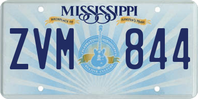 MS license plate ZVM844