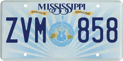 MS license plate ZVM858