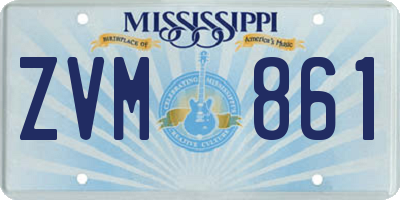 MS license plate ZVM861