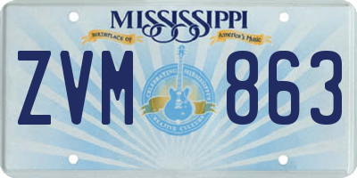 MS license plate ZVM863