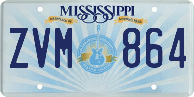 MS license plate ZVM864