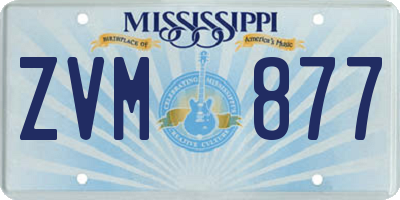 MS license plate ZVM877