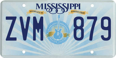 MS license plate ZVM879