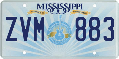 MS license plate ZVM883