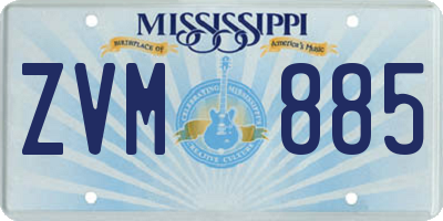 MS license plate ZVM885