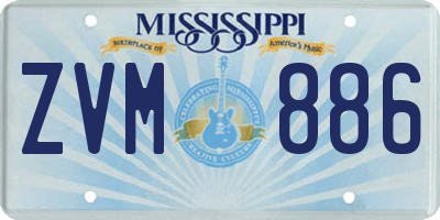 MS license plate ZVM886