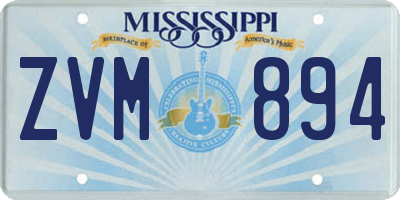 MS license plate ZVM894