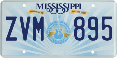 MS license plate ZVM895