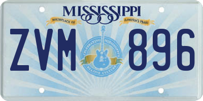 MS license plate ZVM896