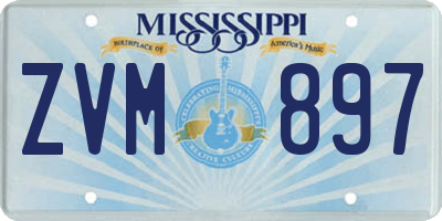 MS license plate ZVM897