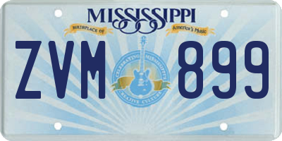 MS license plate ZVM899