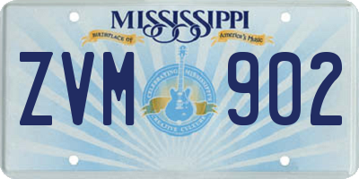 MS license plate ZVM902