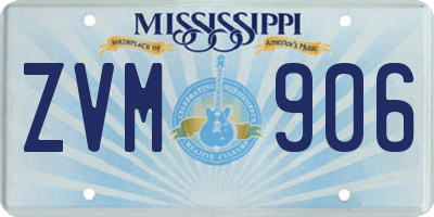 MS license plate ZVM906