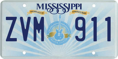 MS license plate ZVM911