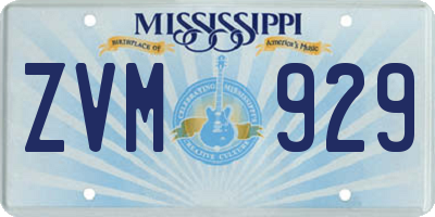 MS license plate ZVM929