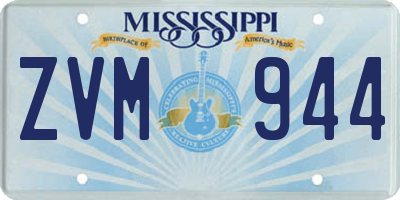 MS license plate ZVM944