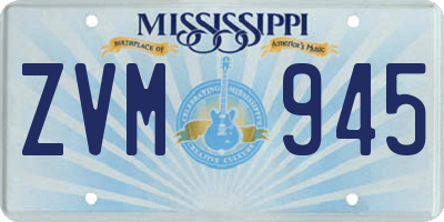 MS license plate ZVM945