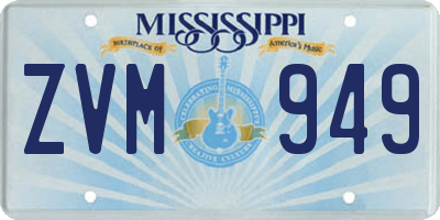 MS license plate ZVM949