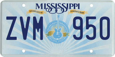 MS license plate ZVM950