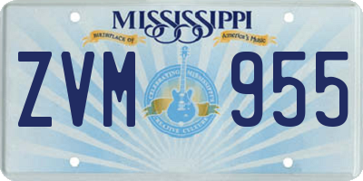 MS license plate ZVM955