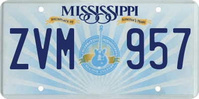MS license plate ZVM957