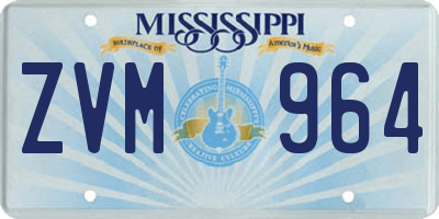 MS license plate ZVM964