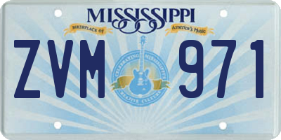 MS license plate ZVM971