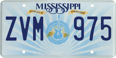 MS license plate ZVM975
