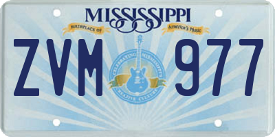 MS license plate ZVM977