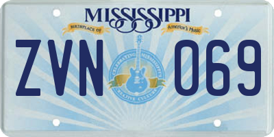 MS license plate ZVN069
