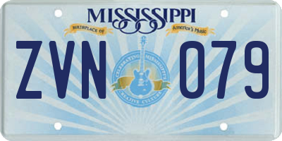 MS license plate ZVN079