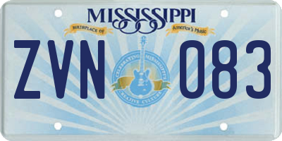 MS license plate ZVN083
