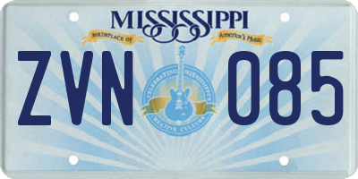 MS license plate ZVN085