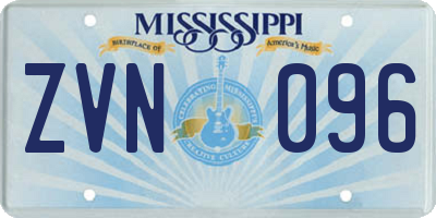 MS license plate ZVN096