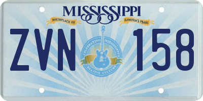 MS license plate ZVN158