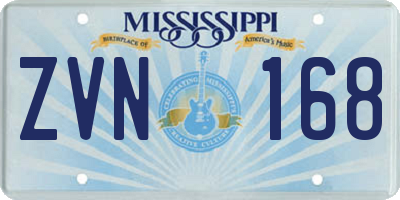 MS license plate ZVN168