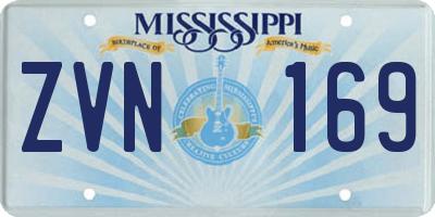 MS license plate ZVN169