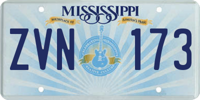 MS license plate ZVN173