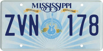 MS license plate ZVN178