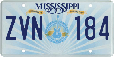 MS license plate ZVN184
