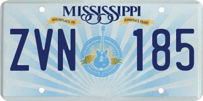MS license plate ZVN185