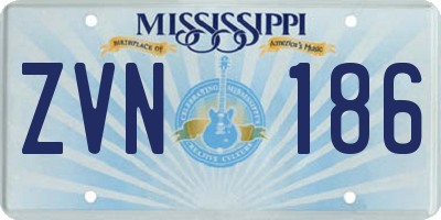 MS license plate ZVN186