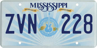 MS license plate ZVN228