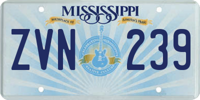 MS license plate ZVN239