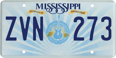 MS license plate ZVN273