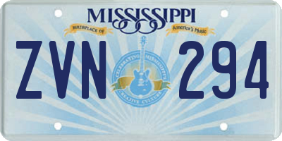 MS license plate ZVN294