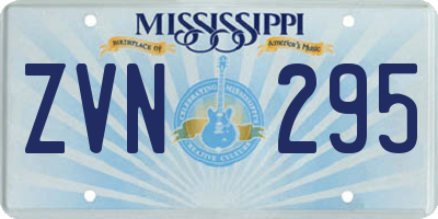MS license plate ZVN295